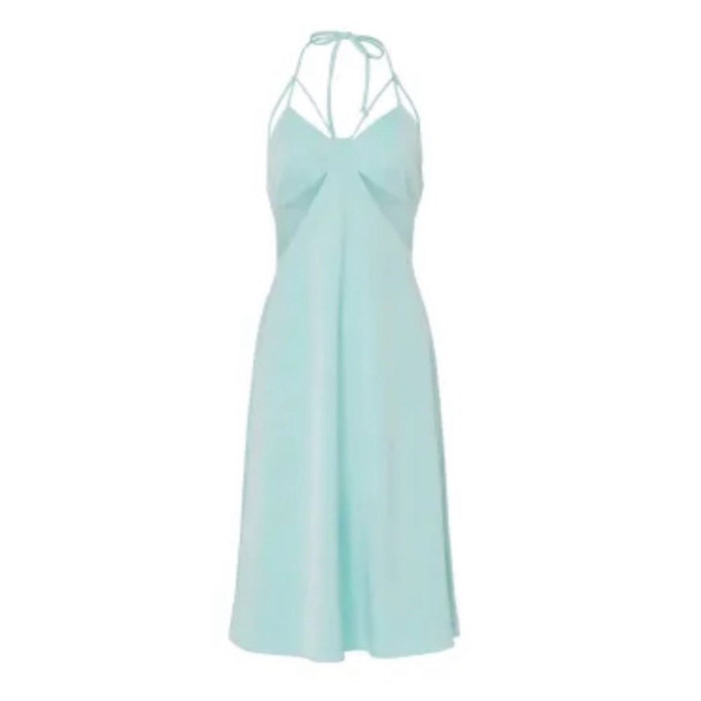Samantha Sipos Butterfly Halter Neck Slip Dress Mint Pastel Green Size XS